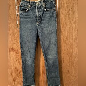 AGOLDE Riley Long High Rise Straight Jeans